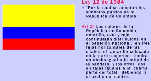 Características de la bandera de Colombia
